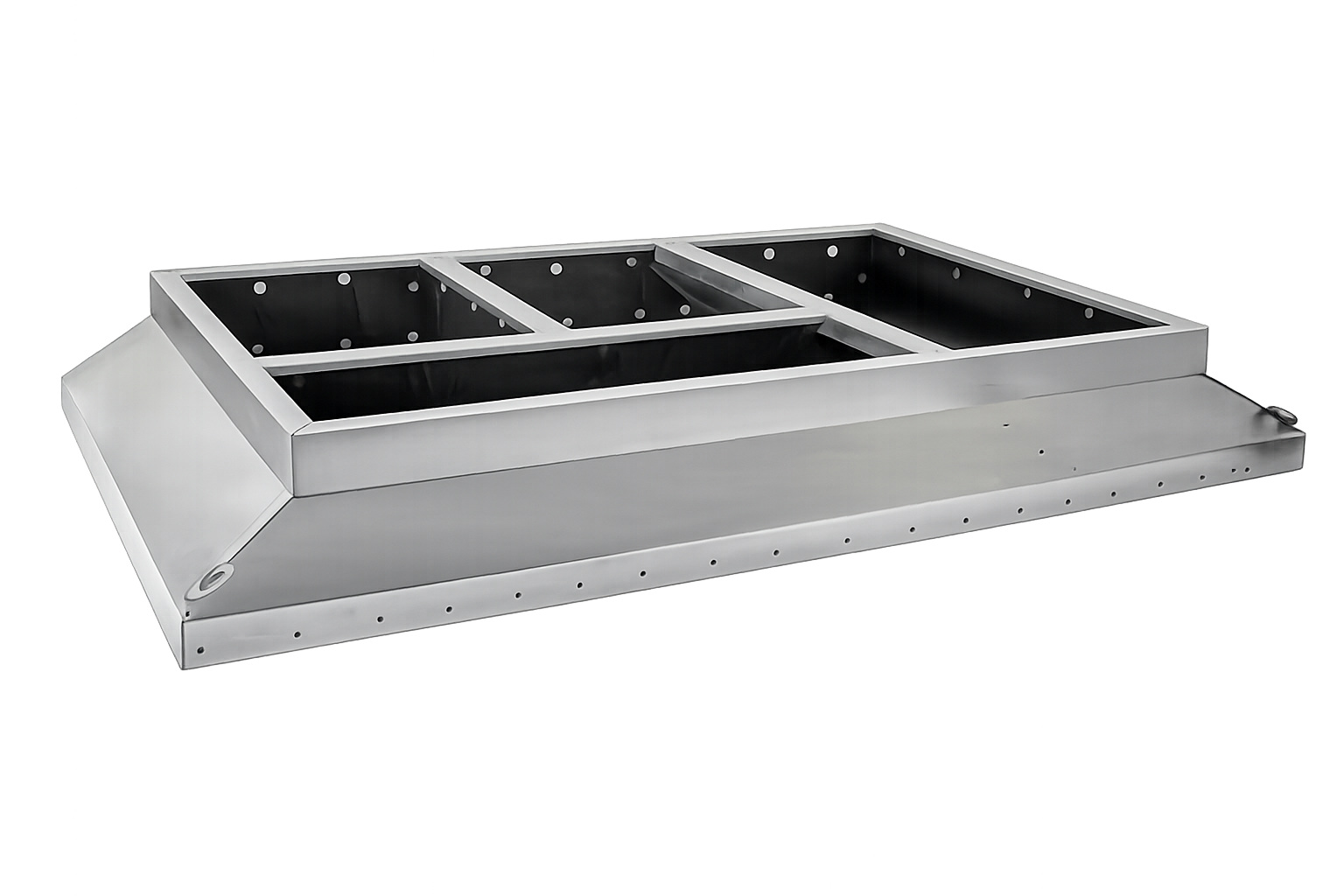 Taylor Metals stainless curb adapter with multiple equipment openings