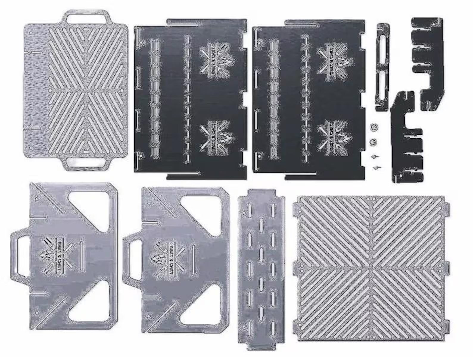 Grill & Chill BBQ grill - complete laser-cut parts set